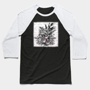 Ink roses with a square chinese lattice Baseball T-Shirt